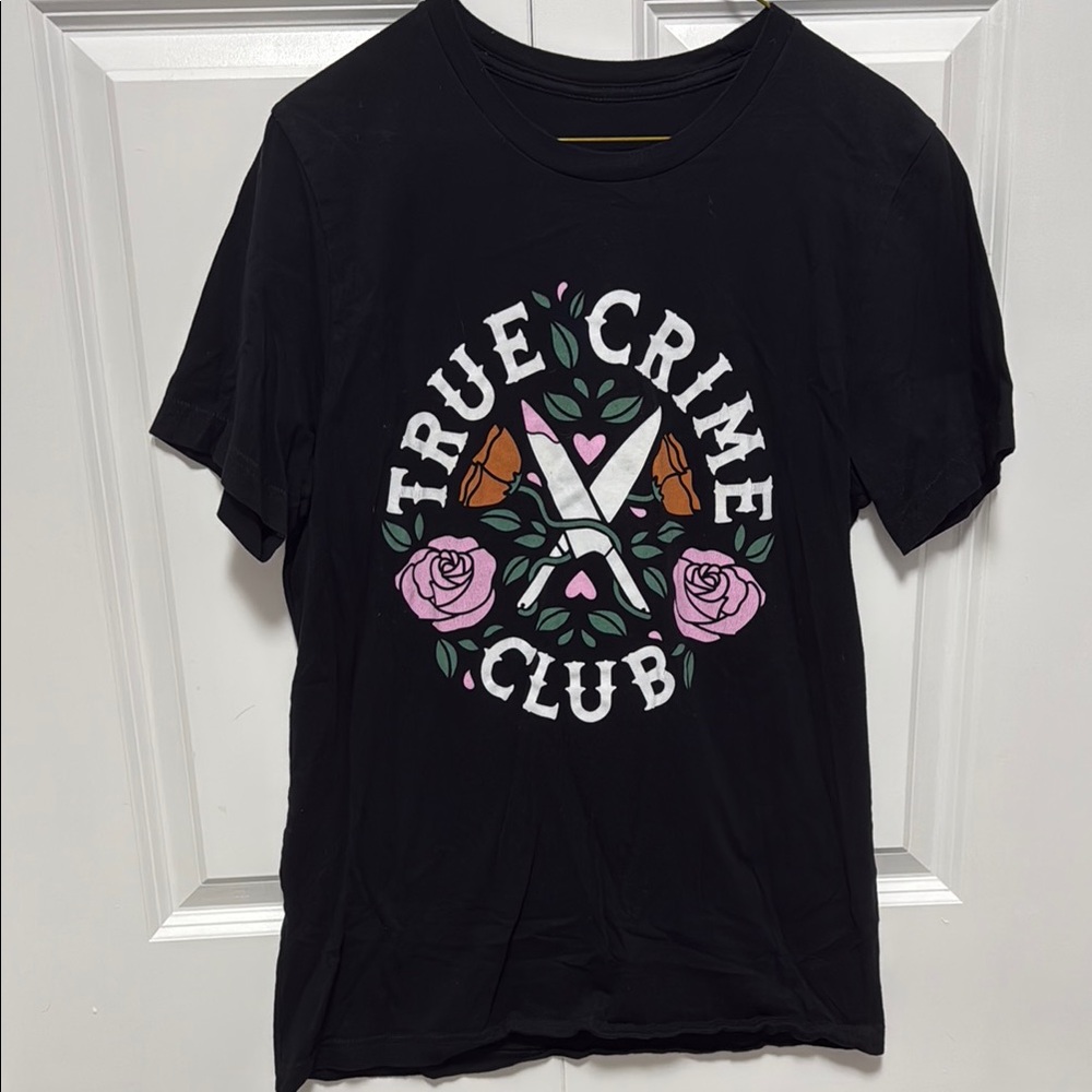 True Crime Club Black Graphic Tee